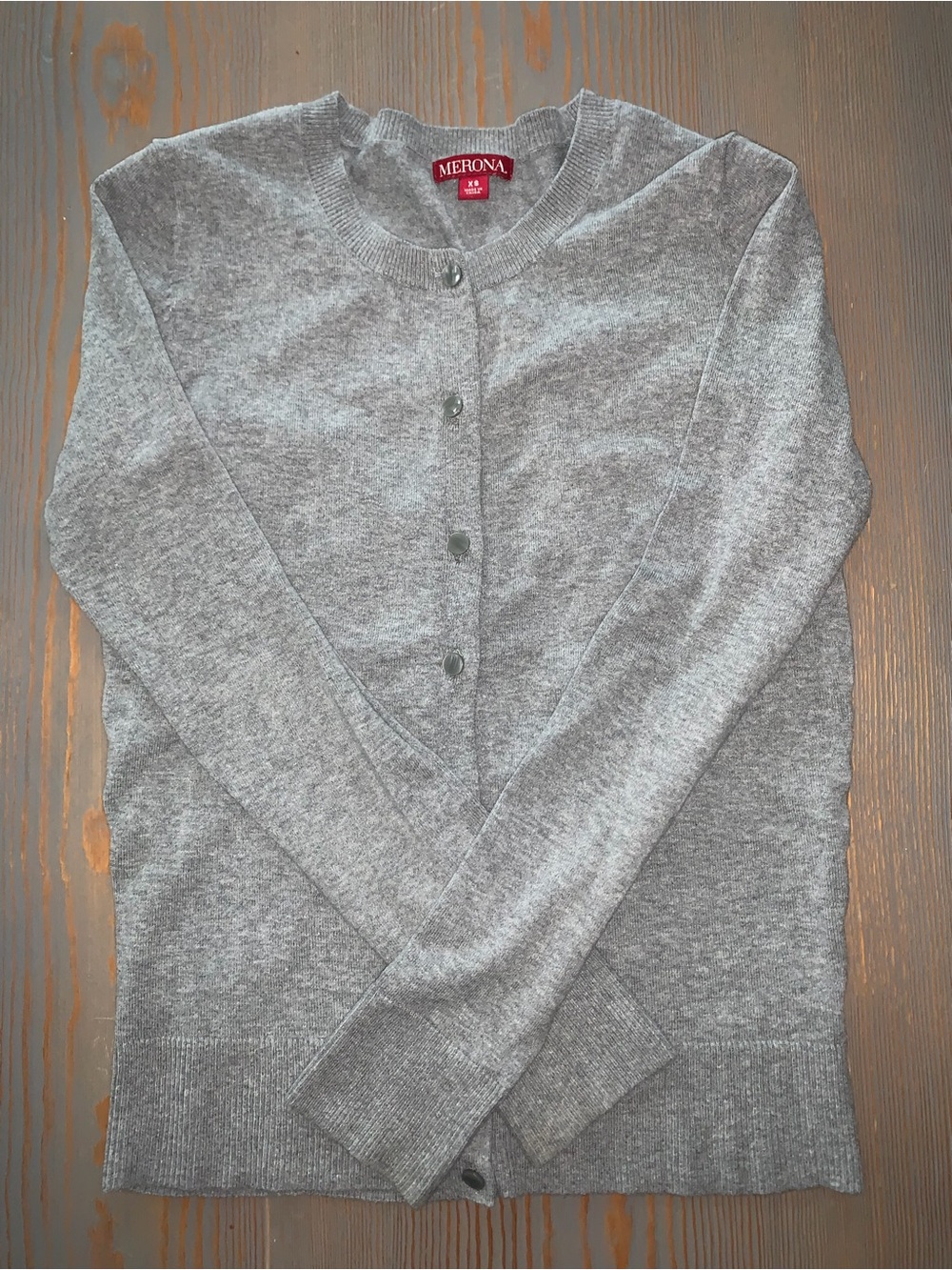 Women’s Merona Light Gray Crew Cardigan